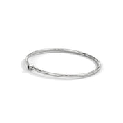 Round Cut Diamond Black Diamond Solitaire Bangle Bracelets