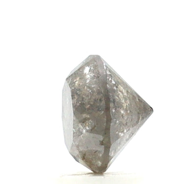 Diamante de sal y pimienta de talla redonda de 2,04 quilates