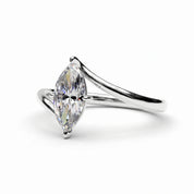 1 Ct Marquise Cut Diamond Promise Ring with Modern Open Band