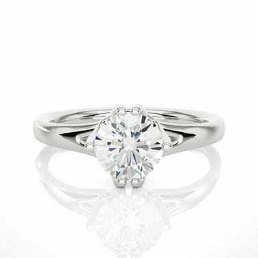 1.10 Ct Six Prong Round Shape Lab Diamond Solitaire Ring