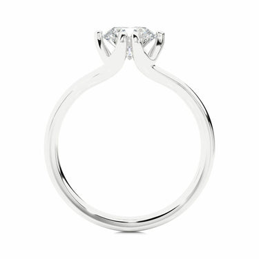 1.10 Ct Round Shaped Six Prong Solitaire Diamond Engagement Ring In White Gold