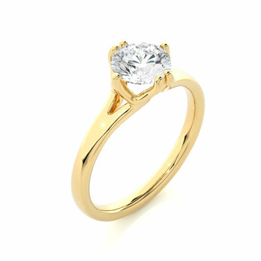 1.10 Ct Six Prong Solitaire Engagement Ring Yellow Gold