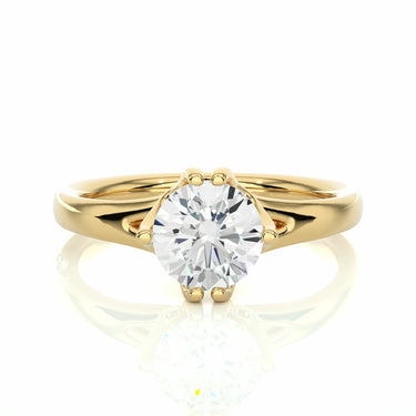 1.10 Ct Six Prong Solitaire Engagement Ring Yellow Gold