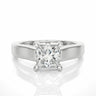 1.35 Ct Princess Cut 4 Prong Set Lab Diamond Solitaire Engagement Ring In White Gold