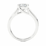 1.35 Ct Princess Cut Solitaire 4 Prong Setting Moissanite Ring In White Gold