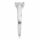 1.35 Ct Princess Cut Solitaire 4 Prong Setting Moissanite Ring In White Gold