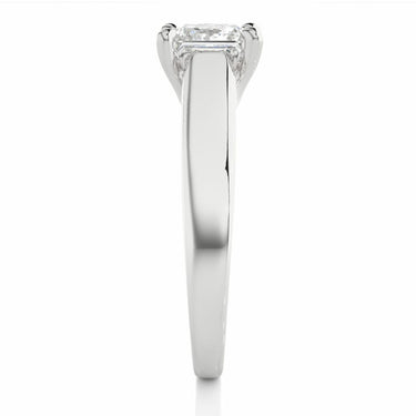 1.35 Ct Princess Cut 4 Prong Set Lab Diamond Solitaire Engagement Ring In White Gold