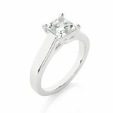 1.35 Ct Princess Cut Solitaire 4 Prong Setting Moissanite Ring In White Gold