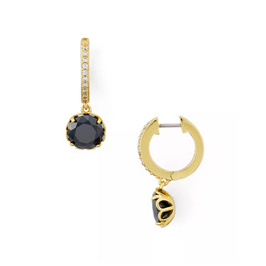 2.8 Carat Black Diamond Drop Earrings In 14k Yellow Gold