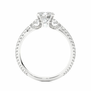 1.50 Ct Round Cut Prong Set Three Stone Lab Diamond Engagement Ring In White Gold