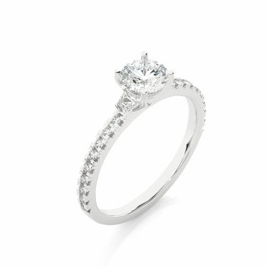 1 Carat Fishtail Prongs Engagement Ring In White Gold