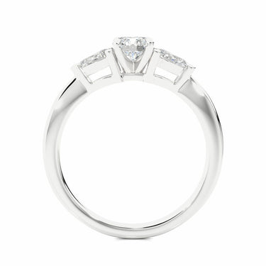 1 Carat Three Stone Diamond Ring in White Gold