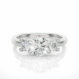 1.42 Ct Wt Lab Created Diamond 3 Stone Engagement Ring