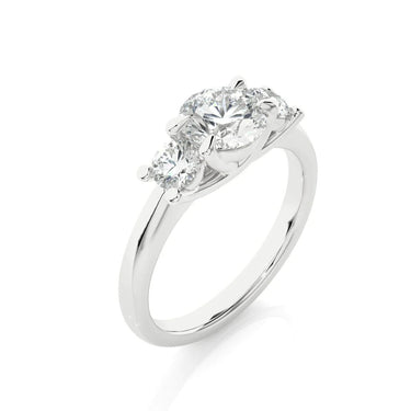 1.40 Ct Three Stone Round Lab Grown Diamond Engagement Ring
