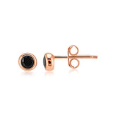 Classic 0.66 Carat Black Diamond Stud Earrings in Rose Gold