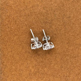 2 Carat Trillion Cut Solitaire Moissanite Stud Earrings 