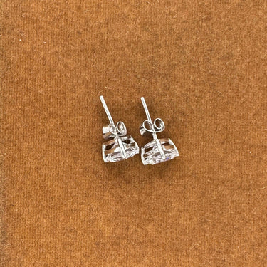 2 Carat Trillion Cut Solitaire Moissanite Stud Earrings 