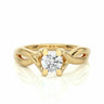 0.50 Ct Round Cut Split Twisted Lab Diamond Engagement Ring In Yellow Gold