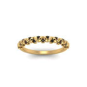 Round Cut Unique Vintage Black Diamond Wedding Band Vintage Engagement Rings