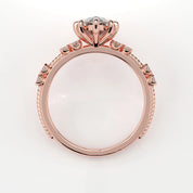 Metal View Of 2.18ct Marquise Lab Diamond Ring with Accent Stones