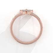 Metal View Of 0.54 Ct Butterfly Marquise Diamond Promise Ring with Pavé Accent Band