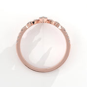 Metal View Of 0.56 carat Pear Cut Tiara Style Diamond Promise Ring 