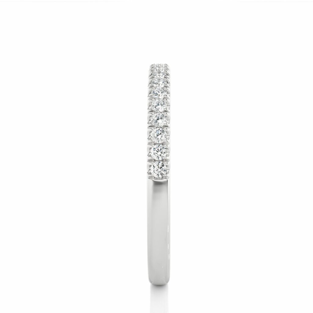 0.23 Carat Round Cut V Prong Setting Diamond Half Eternity Wedding Band Black Diamond Wedding Rings