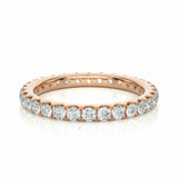 1.05 Carat Round Shaped V Split French Set Diamond Wedding Band