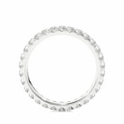 1.05 Carat Round Shaped V Split French Set Diamond Wedding Band In White Gold Eternity Wedding Rings