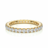 1.05 Carat Round Shaped V Split French Set Diamond Wedding Band In White Gold