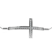 0.36 Carat Diamond Cross Bracelet in White Gold for Women