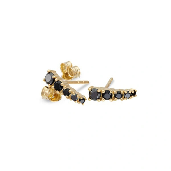 0.55 Carat Black Diamond Stud Earrings for Women