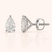 0.50 CT to 5 CT Pear Diamond Stud Earrings in Multiple Settings