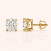 0.50 CT to 5 CT Cushion Cut Diamond Earrings
