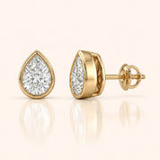 0.50 CT to 5 CT Pear Diamond Stud Earrings in Multiple Settings