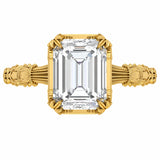 2.5 Ct Emerald Cut Diamond Solitaire Engagement Ring with 4-Prong Setting
