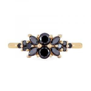 1.6 Carat Black Diamond Antique Engagement Rings
