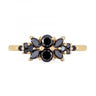 1.60 Carat Round And Marquise Cut Prong Setting Black Diamond Antique Ring