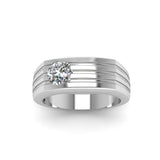 0.56 Ct Round Shape Solitaire Diamond Wedding Rings
