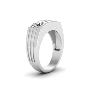 0.56 Ct Round Shape Solitaire Diamond Wedding Rings Men's Wedding Rings