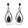 4.36 Ct Black And White Diamond Dangle Earring
