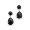 12 Carat Pear Shaped Rose Cut Bezel Black Diamond Stud Earrings 