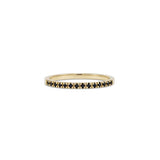 0.25 Ct Round Cut Diamond Prong Setting Black Diamond Eternity Ring