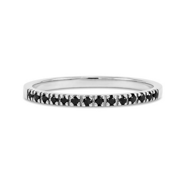 0.27 Ct Black Diamond Eternity Ring For Women