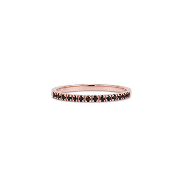 0.27 Ct Prong Setting Black Diamond Eternity Ring For In White Gold