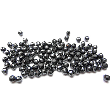 3 Ct Black Diamond Faceted Beads Lot