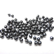 3 Ct Loose Black Diamond Faceted Beads Lot