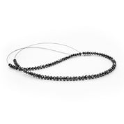 28 Inch Faceted Black Diamond Beads