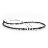 32 Inch Black Diamond Faceted Beads