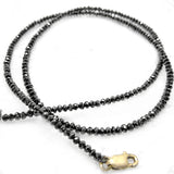 7 Inch Black Diamond Beads Strand